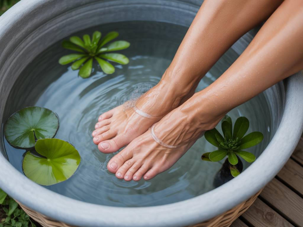Les bienfaits des bains de pieds aux plantes pour se détendre chez soi et relâcher les tensions de la journée
